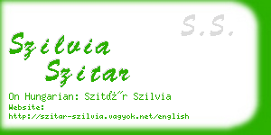 szilvia szitar business card